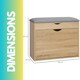 image 8 of Shoe Storage Bench With Cushioned Seat and Hidden Storage Natural Brown Brown