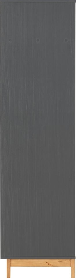 image 1 of Cleveland 2 Door Wardrobe - L52 x W80 x H192 cm - White/Grey Metal Effect | Grey