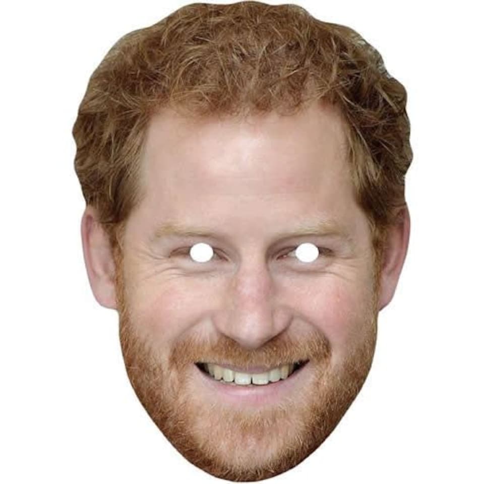 image 1 of 10 Pieces of Prince Harry Face Masks Blue