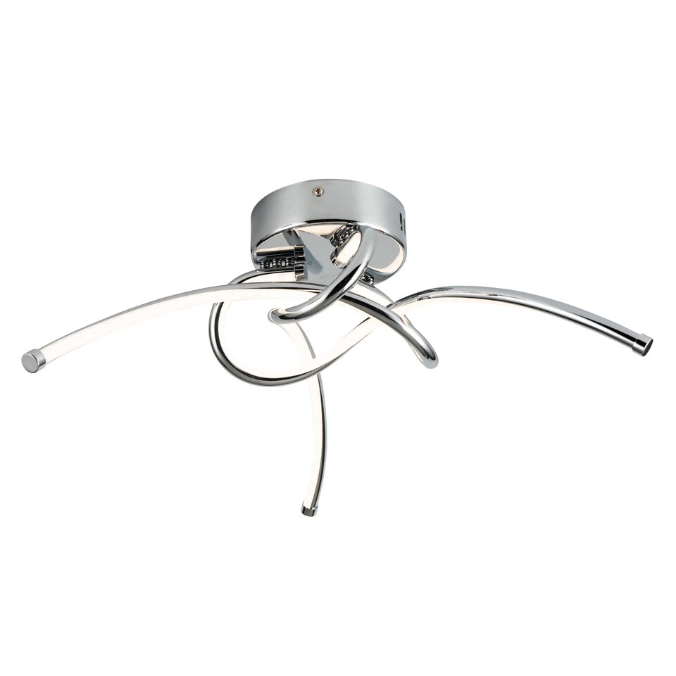 image 1 of Twist - Chrome LED Flush Ceiling Light | Chrome | 1