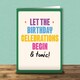 image 3 of Let The Birthday Celebrations Begin & Tonic! - Funny Crossed Out Birthday Card