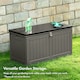 image 5 of VonHaus Garden Storage Box 190L Weatherproof with Lockable Lid Grey