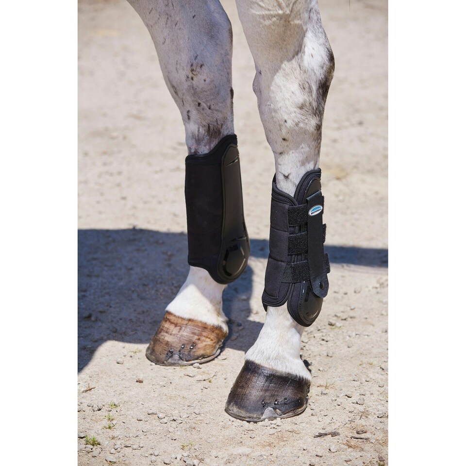 image 1 of Weatherbeeta Flexi Shell Hind Cross Country Boots - Black - Cob
