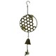 image 1 of Honeycomb Wind Chime Bee Bell Hanging Garden Yard Hex Decor Metal Wasp