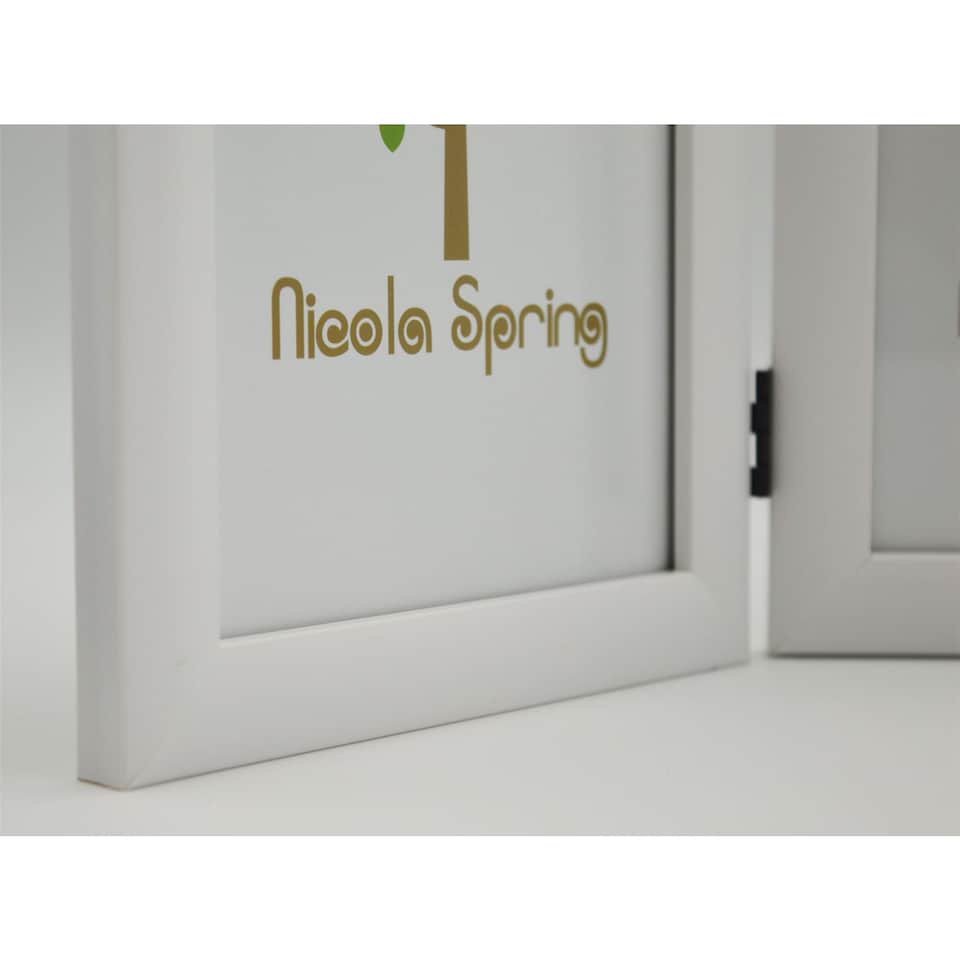 image 1 of Nicola Spring Folding 2 Photo Frame - 5 x 7" - White