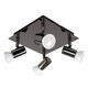 image 1 of ValueLights 4 Way Black Spotlight and Cool White Bulbs