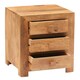 image 3 of Kaylin Light Mango 3 Drawer Bedside Cabinet Brown