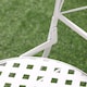 image 9 of Outsunny 3 Pieces Garden Bistro Set, Folding Outdoor Single Chairs and Mosaic Garden Table Furniture Set for Patio, Balcony, Deck, White
