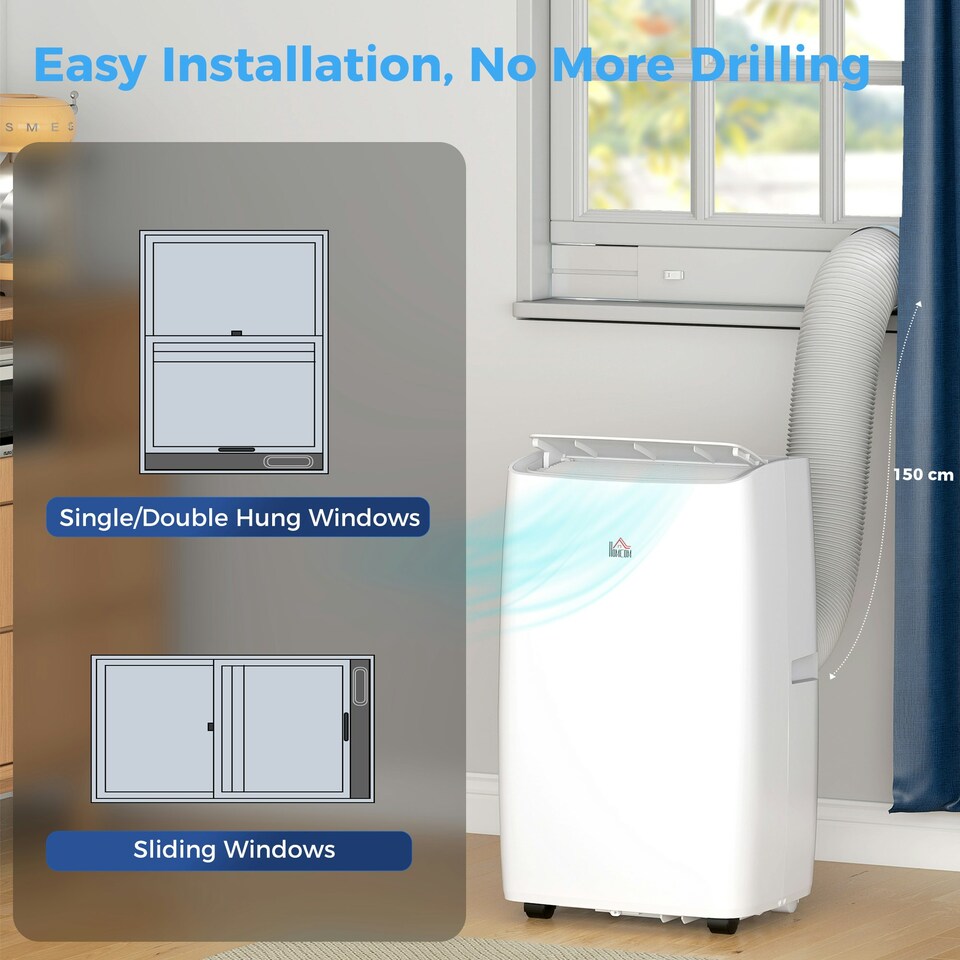 image 1 of HOMCOM 12,000 BTU Portable Air Conditioner Unit with Remote, 24H Timer, 35m²