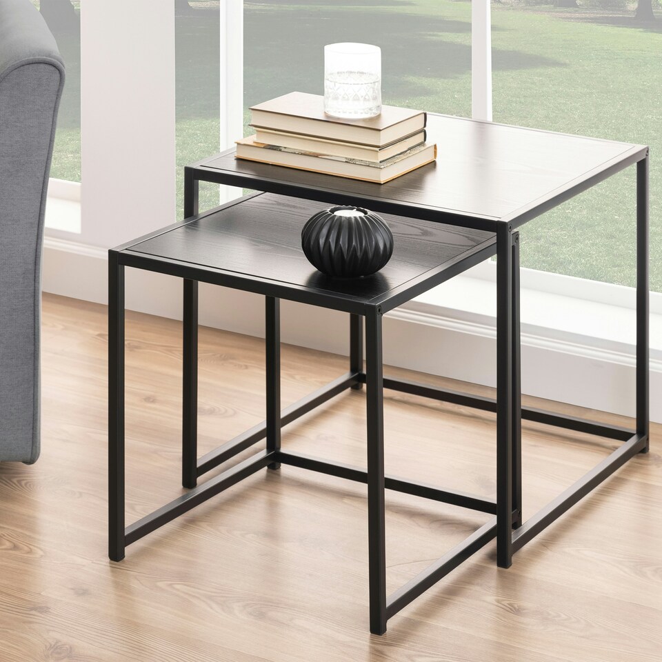 image 1 of Seaford Nest of Tables in Ash Black