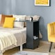 image 8 of HOMCOM Mobile Sofa Side Table for Laptop Coffee w/ Storage and Casters, Black