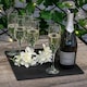 image 4 of Argon Tableware Square Slate Placemats - 33cm - Pack of 6 Black