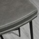image 8 of HOMCOM Breakfast Bar Stools Set of 2 Upholstered Barstools w/ Curved Seat Grey