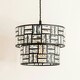 image 1 of ValueLights Elise Acrylic Jewel Black Two Tier Easy Fit Lamp Shade