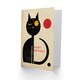 image 2 of Abstract Mid Century Modern Cat Lover Man Him Birthday Card
