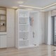 image 3 of Sliding wardrobes 4U Modern Full Mirror Sliding Door Wardrobe Multi Size & Color Options - 100cm White | 100cm