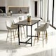 image 7 of Bar Stool Avane - with backrest, upholstered, velvet look | Cream | cream/gold | 57 x 48,50 x 108 cm | 2