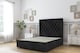 image 1 of Sloomy Montana Black Naples Divan Bed Base 4 Drawers With 54 Inch Floor Standing Headboard | Black | Black | Super King | 1