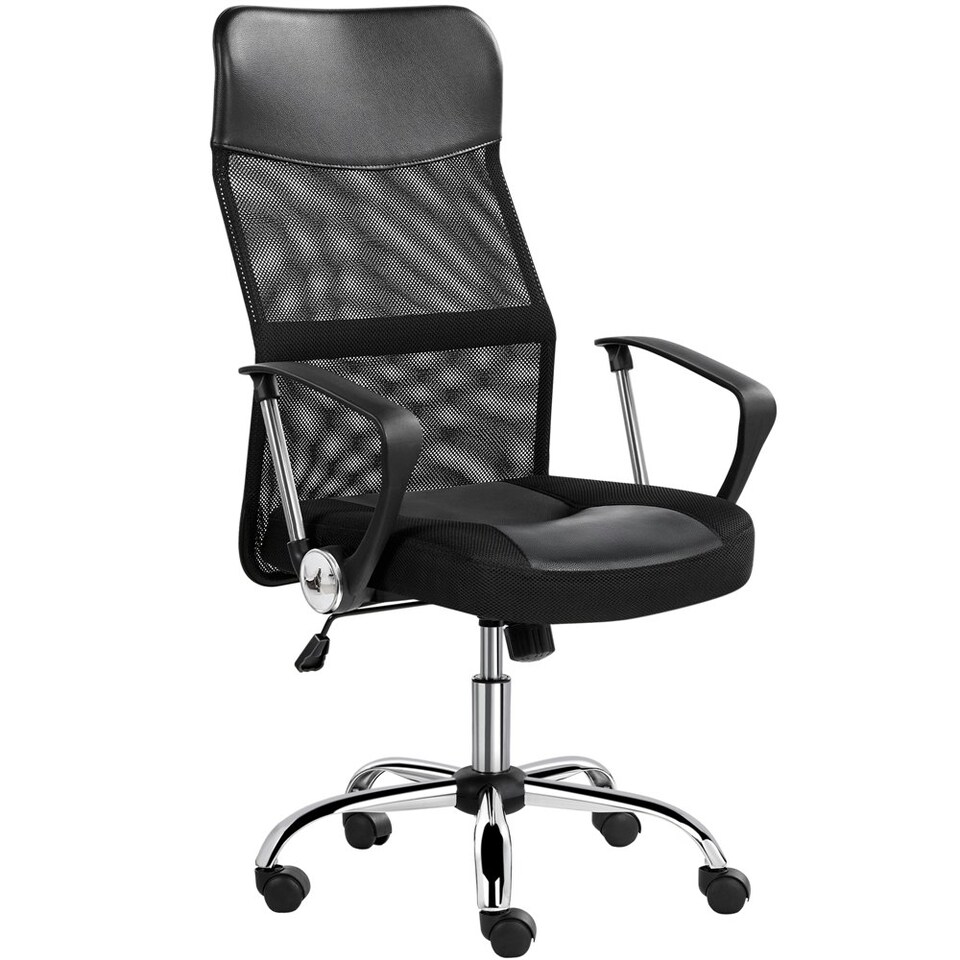 image 1 of Yaheetech Ergonomic Mesh Chair with Lumbar Support Black | Black