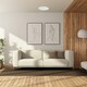 image 4 of Traditional White Alabaster Circular Glass IP20 Flush Ceiling Light Fitting