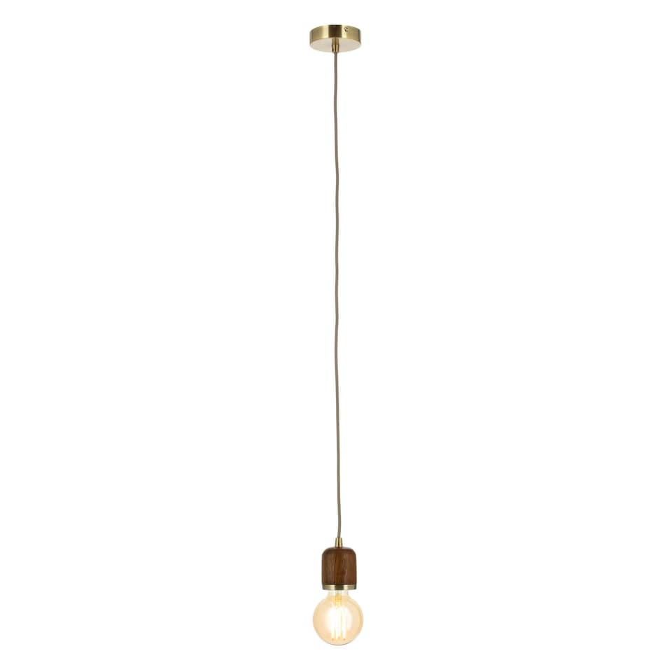 image 1 of BHS Seth Single Pendant | Brown | Oak | 1