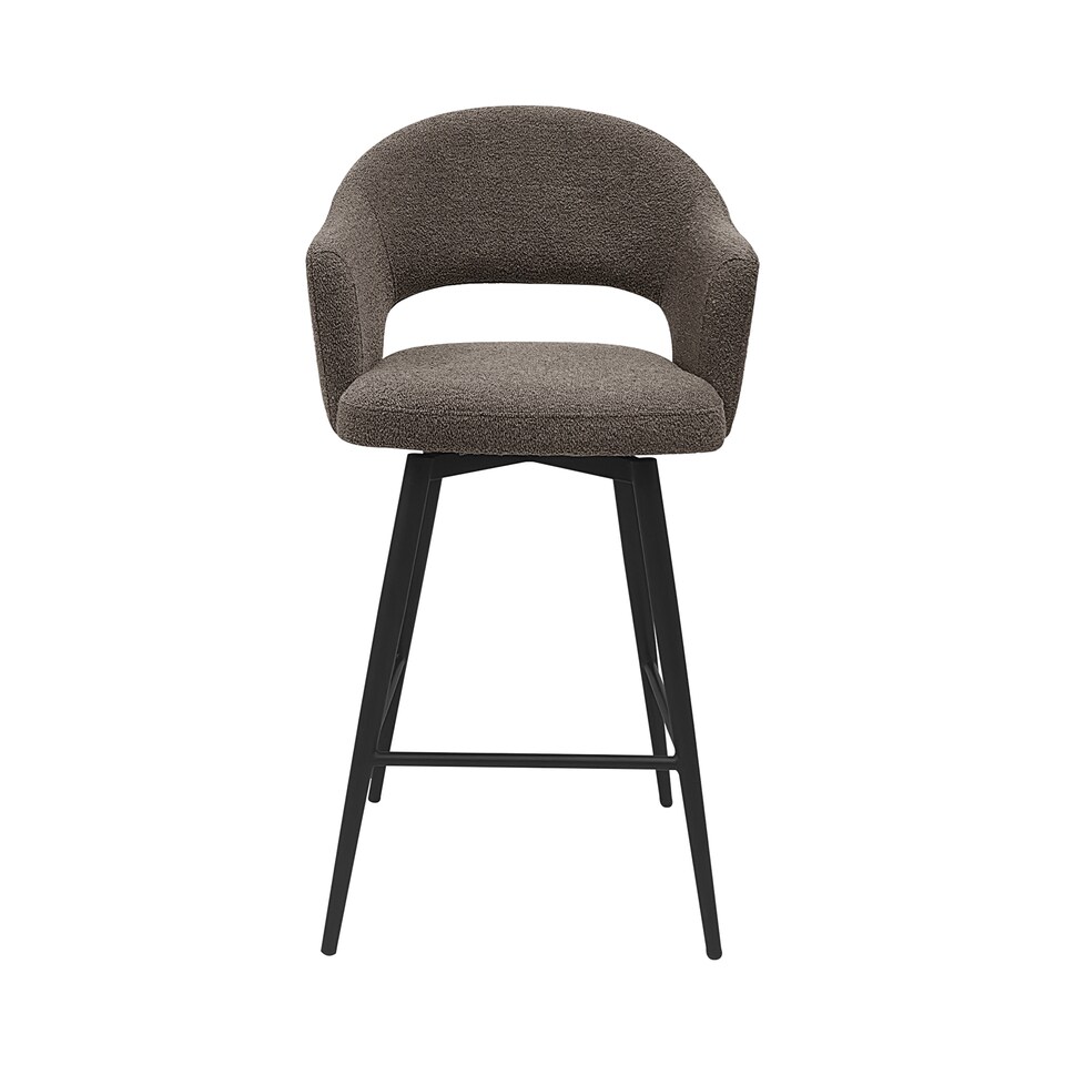 image 1 of Bentley Designs - Sterling - Swivel Barstool in Brown Fabric (Single)