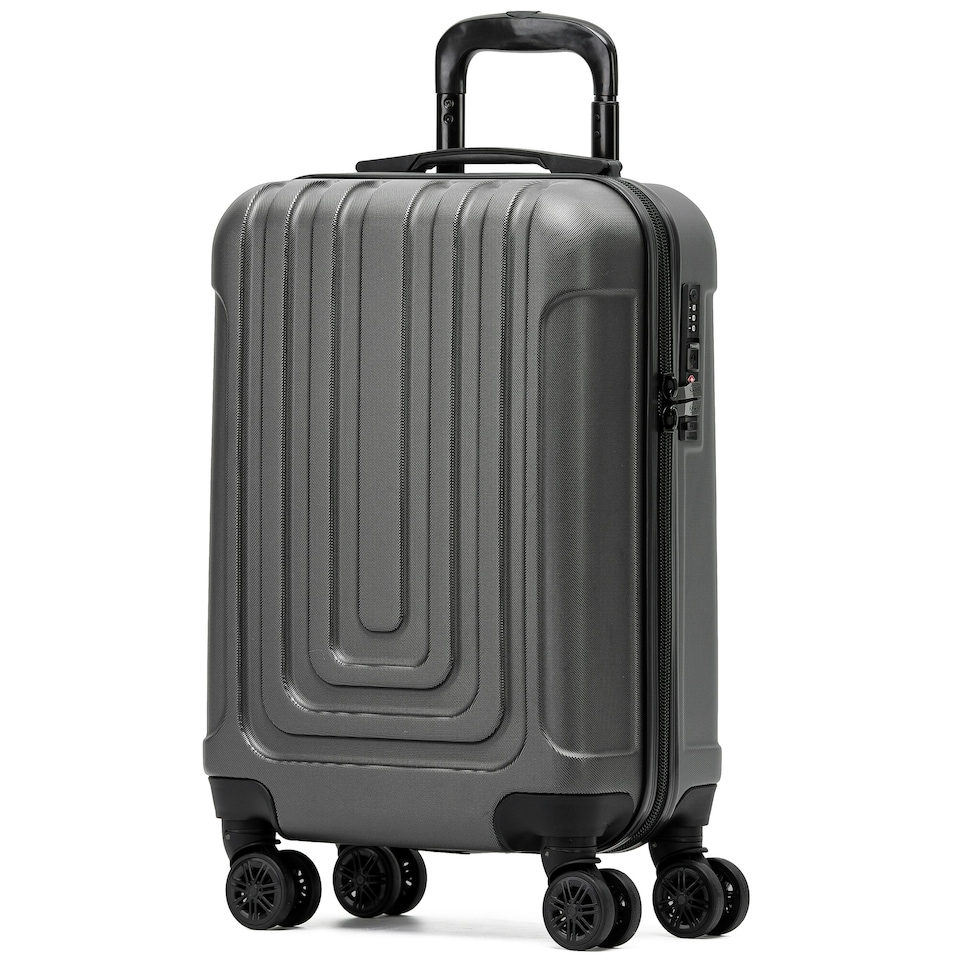 image 1 of Flight Knight Premium Hard Shell Lightweight Cabin Suitcase - Built-in TSA Lock & USB Port - 100+ Airlines Approved - easyJet, Ryanair & Jet2 - 55x35x20cm Red | Burgundy | Cabin Bag