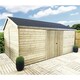 image 3 of 17 x 11 REVERSE WINDOWLESS T&G Apex Wooden Workshop / Garden Shed & Double Doors (17' x 11' / 17ft x 11ft) (17x11)