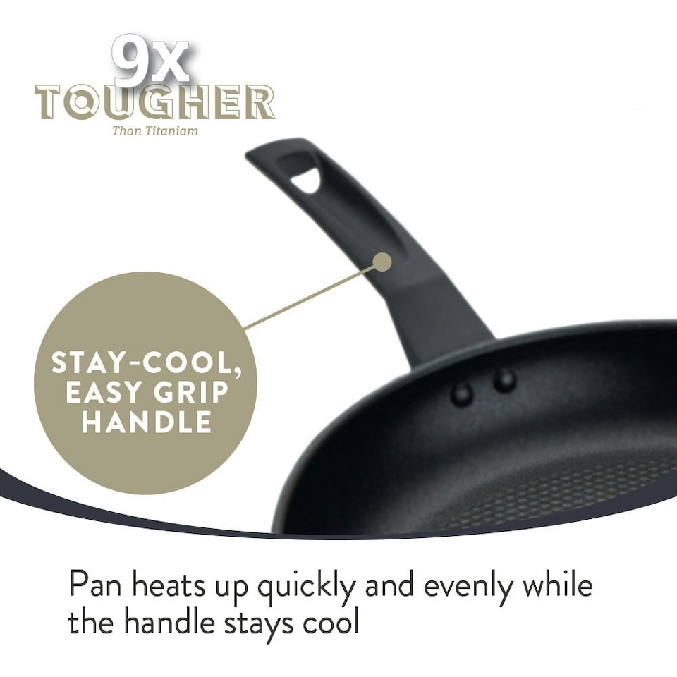 image 1 of Prestige 9 X Tougher Scratch Resistant Non-Stick Frying Pan - Triple Pack