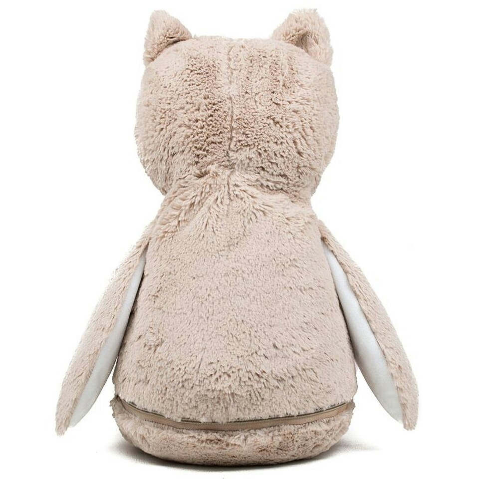 image 1 of Mumbles Childrens/Kids Zippie Owl Soft Plush Toy - Light Brown - One Size