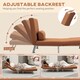 image 5 of HOMCOM Linen Chair Bed, 3-in-1 Convertible Sleeper Chair with Adjustable Backrest, Pillow, for Living Room, Bedroom, Coffee | Brown | One Size
