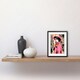 image 2 of Retro Aesthetic Vintage Fashion Woman Street 9x7" Black Framed Wall Art Print