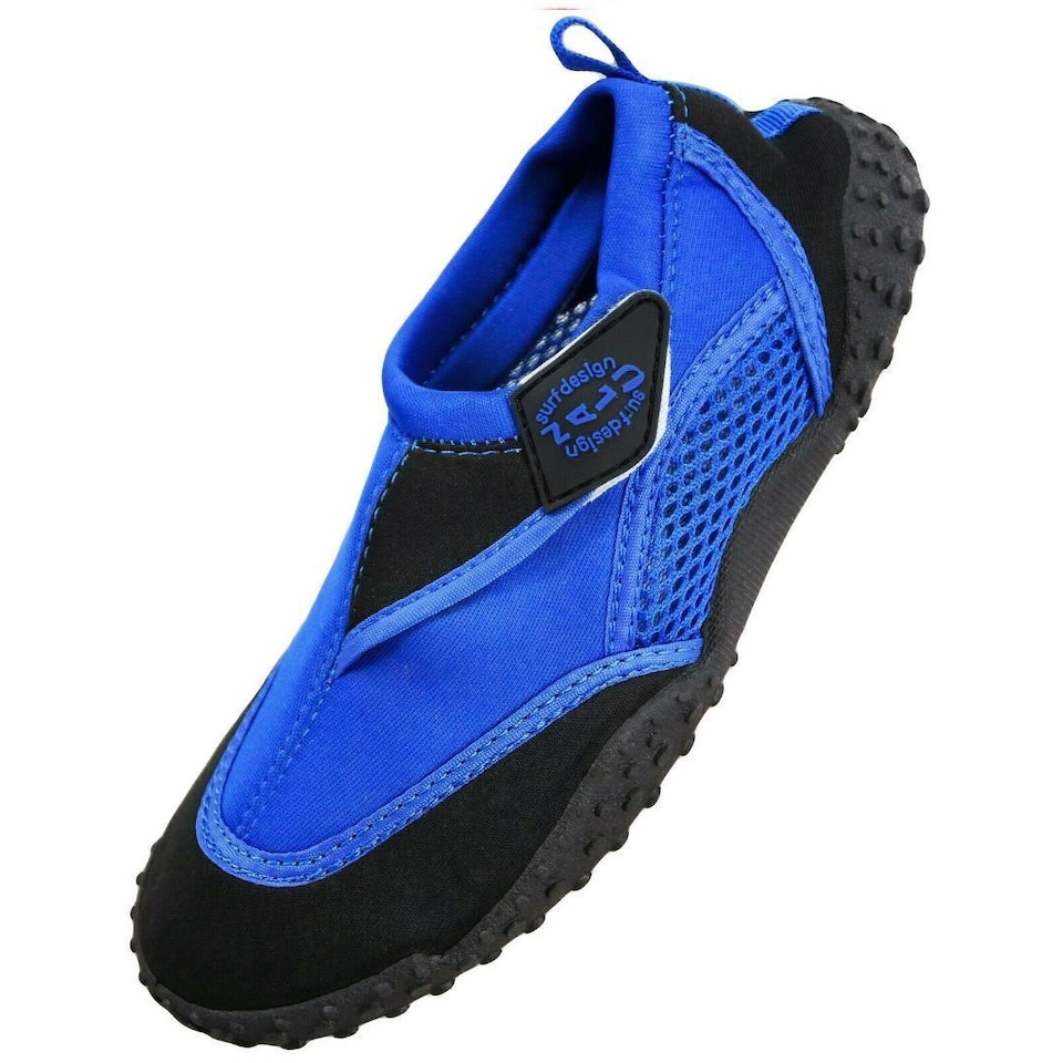 image 1 of GEEZY Aqua Water Shoes, Unisex, Beach Surfing - Blue & Black, UK Adult 9