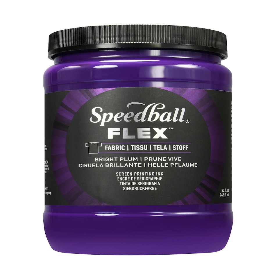 image 1 of Speedball Screen Printing Fabric Ink, Bright Plum, 32oz