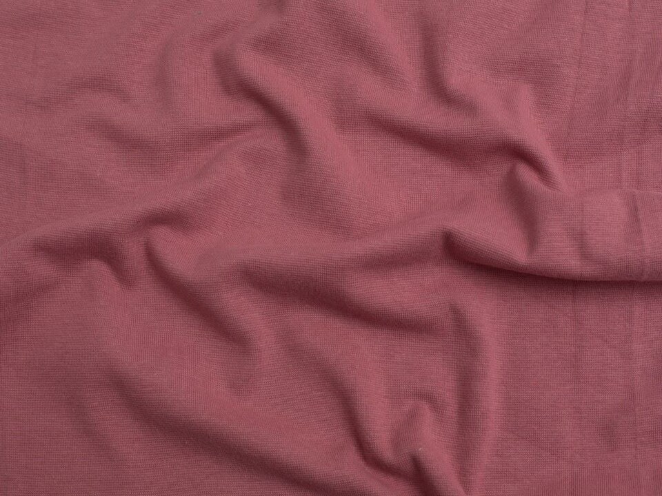 Minerva Core Range Pink Organic Tubular Ribbing Stretch Knit Fabric for Dressmaking, 70cm / 27" Wide - per metre