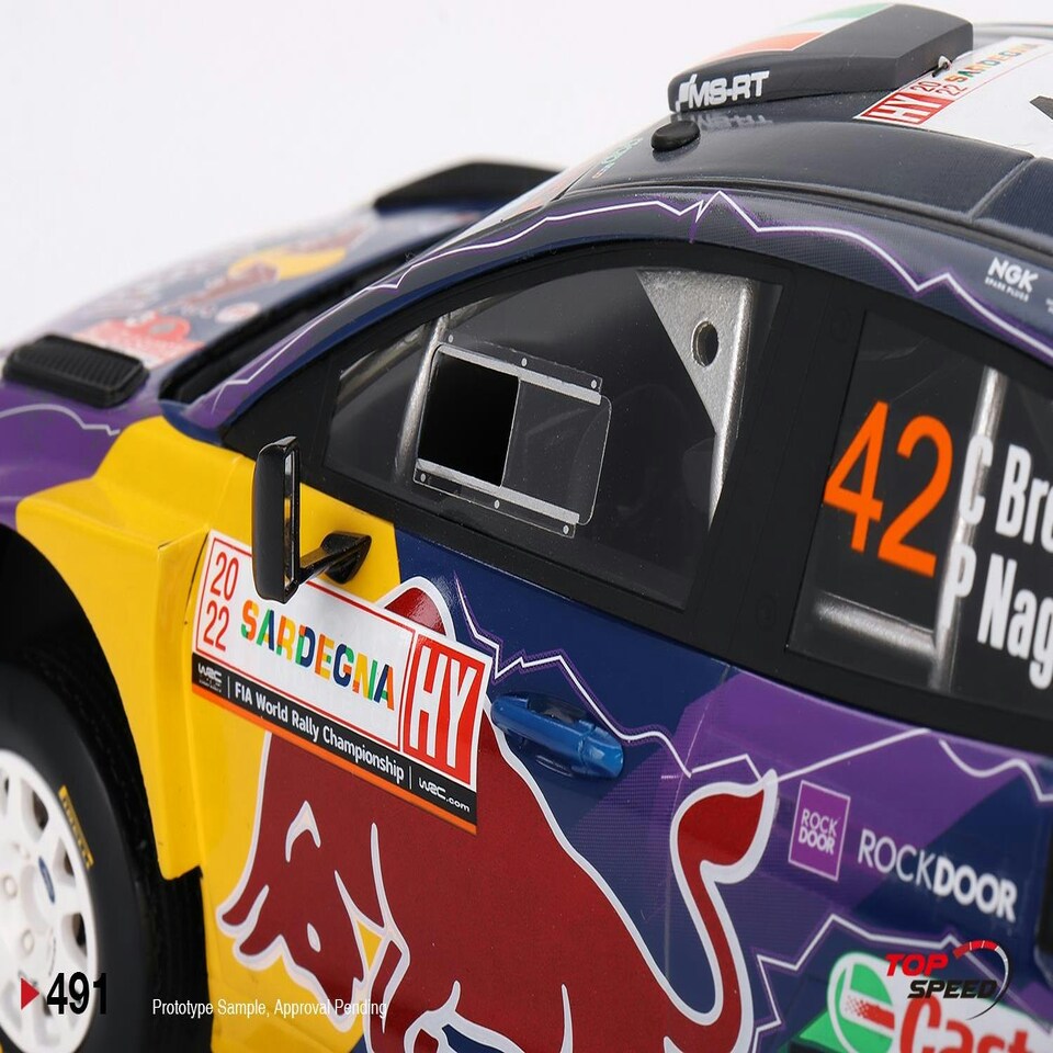 image 1 of Ford Puma Rally1 No.42 M-Sport Ford WRT 2022 Rally Italia Sardegna 2nd Place 1:18 Scale TSM TS0491