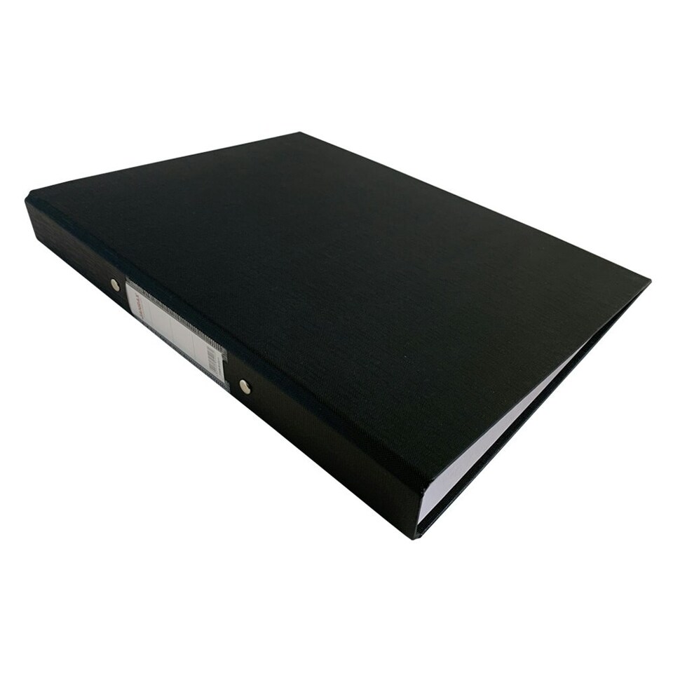 image 1 of Pack of 10 A4 Black Paper Over Board Ring Binders by Janrax | Black | 10
