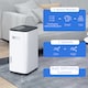 image 4 of HOMCOM 20LDay 6000mL Portable Quiet Dehumidifier with Auto Defog, 24H Timer, 3 Dehumidifying Modes, Electric Moisture Air Dehumidifier for Home Laundry Basement