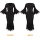 image 5 of Deluxe Witch Costume Dress, Tights, Cape, Hat, Broom & Face Paint | Multi | L