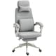 image 1 of Vinsetto Office Chair, Ergonomic Desk Chair, High Back Fabric Work Chair with 160 Reclining Backrest, Retractable Footrest, Neck and Lumbar Pillow for Home and Study, Grey