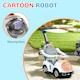 image 4 of AIYAPLAY 3 in 1 Ride on Push Car, Cartoon Robot Foot to Floor Slider - White