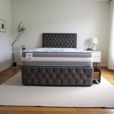 Delaware Plush Bed With Mattress, 2 Drawers Same Side & Headboard