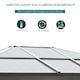 image 3 of Outsunny 3 x 3.6m Hardtop Gazebo Canopy with Mosquito Netting and Curtains