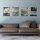 image 2 of Set of 4 Japanese Woodblock Utagawa Hiroshige Ukiyo-e Home Decor Wall Art Print 12x16 Inch