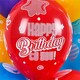 image 2 of Assorted Colour Happy Birthday To You Latex Balloons 33cm / 13 in - Pack of 6