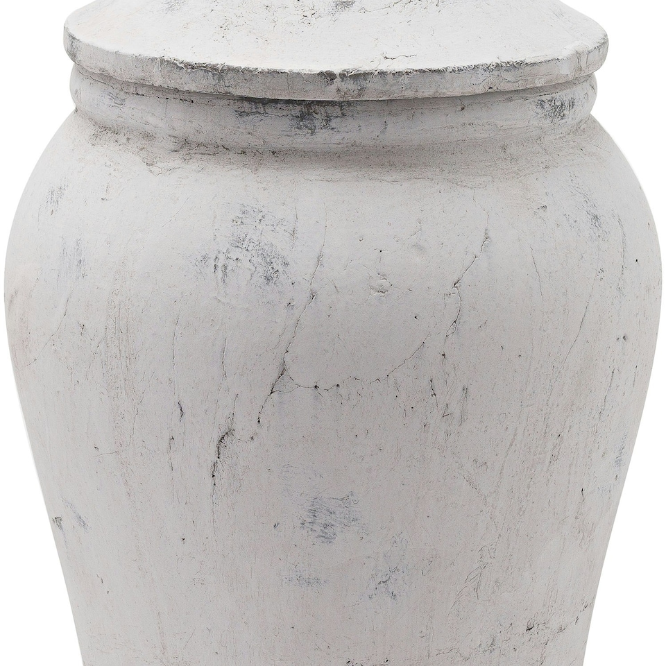 image 1 of Hill Interiors Bloomville Stone Ginger Jar - Light Stone - 29cm x 24cm x 24cm
