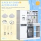image 6 of AIYAPLAY Play Kitchen, Pretend Toy Kitchen w/ Sounds, Lights, Microwave