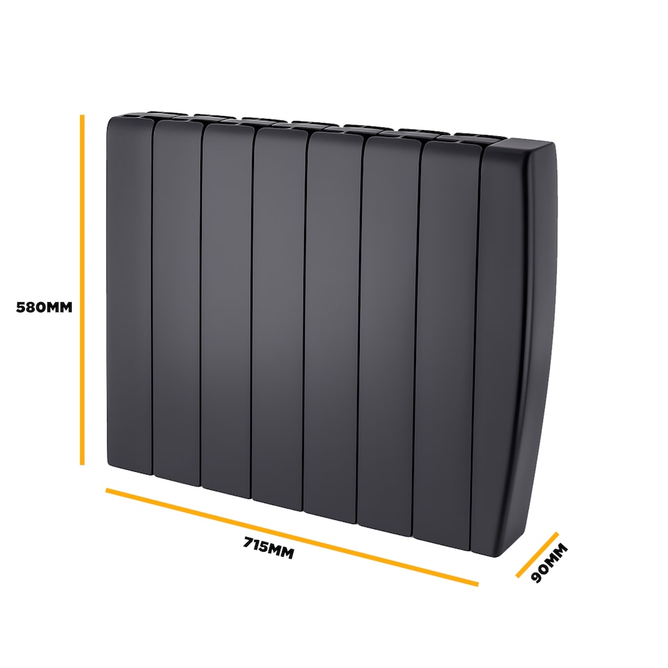 image 1 of TCP Smart 2000W Black Ceramic Panel Electric Radiator
