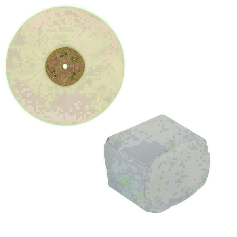 image 1 of G Loose Unstitched Floppy Final Polishing Mop 8" x 0.5" 1 Row With Compound