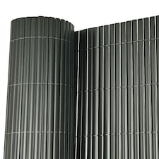 Oypla 1m x 3m Grey PVC Outdoor Garden Fencing Privacy Screen Roll Grey